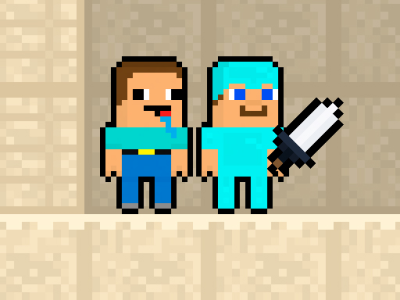 Noob Vs Pro Sand Island background