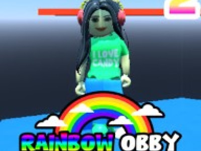 2D Obby Rainbow Parkour background