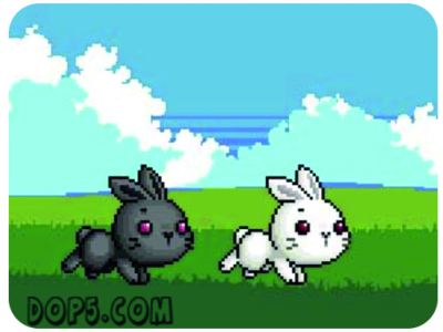 Bu Bunny Two Rabbit background