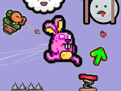 Cute Rabbit's Challenging Adventure background